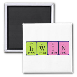 Irwin periodic table name magnet