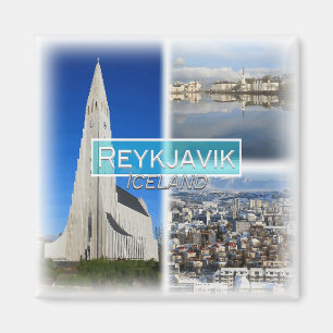 IS0008 Europe, Iceland, Reykjavik, fridge Magnet