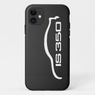 IS350 White Silhouette Logo with Faux Carbon iPhone 11 Case