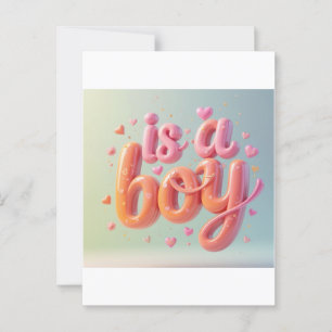Is a boy newborn postcard