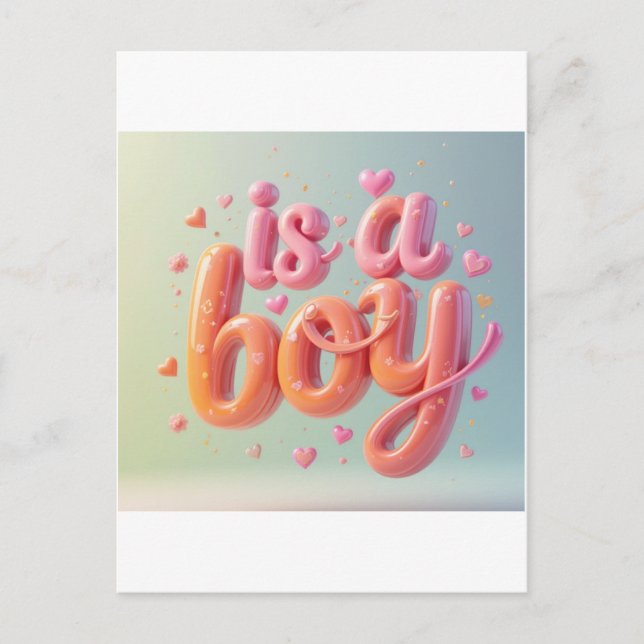 Is a boy newborn postcard (Front)