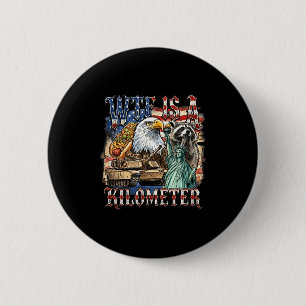 Is a kilometer funny 4th of july founding father 6 cm round badge