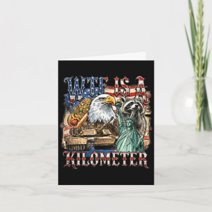 Is a kilometre funny 4th of july founding father card