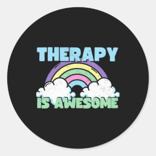 Is Awesome Fun Depression For Women  Classic Round Sticker