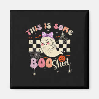 Is Boo Sheet Cute Ghost Retro Halloween Costume Wo Magnet