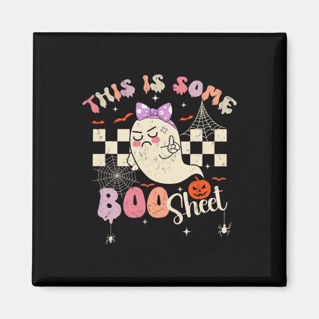 Is Boo Sheet Cute Ghost Retro Halloween Costume Wo Magnet (Front)