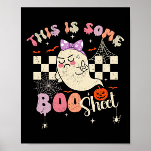 Is Boo Sheet Cute Ghost Retro Halloween Costume Wo Poster