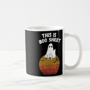 Is Boo Sheet Ghost Retro Halloween Easy Costume Coffee Mug