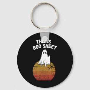 Is Boo Sheet Ghost Retro Halloween Easy Costume Key Ring
