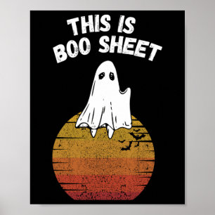 Is Boo Sheet Ghost Retro Halloween Easy Costume  Poster