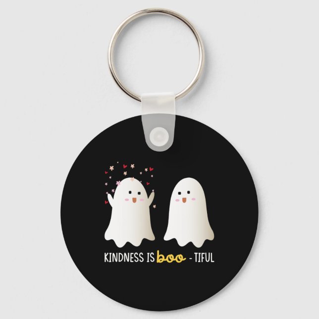 Is Boo-tiful Teacher Cute Ghost Bootiful Halloween Key Ring (Front)