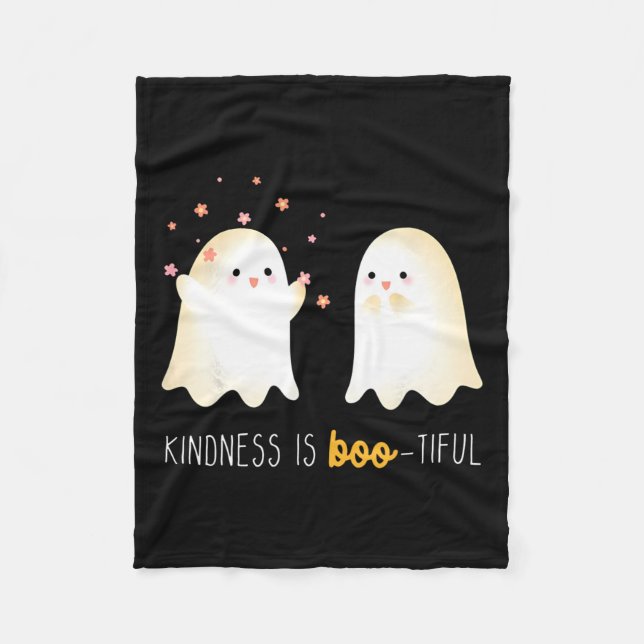 Is Boo Tiful Teacher Cute Ghost Halloween  Fleece Blanket (Front)