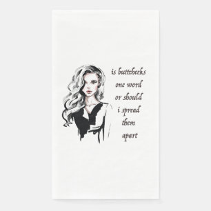 Is Buttcheeks one word Napkin