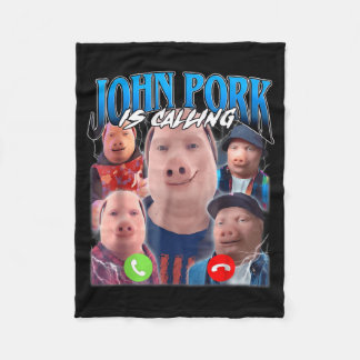 Is Calling Meme Brainrot Fleece Blanket