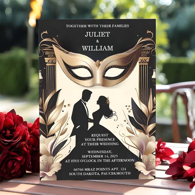 Is Dress Code Prom Costume Masquerade Ball Wedding Invitation (Creator Uploaded)