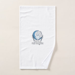 Is First Halloween Ghost Crescent Moon Bats_1 Hand Towel