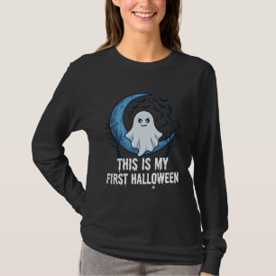Is First Halloween Ghost Crescent Moon Bats_1 T-Shirt