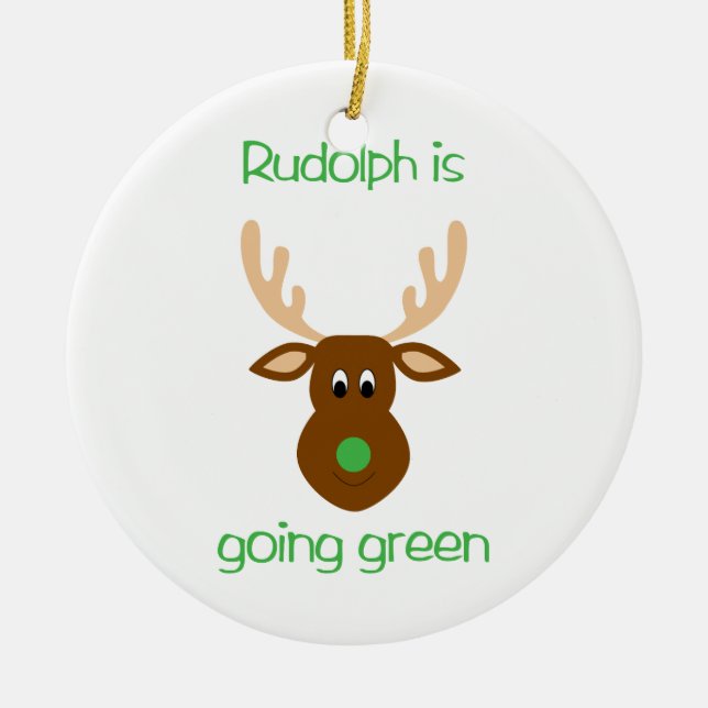 is going green Christmas ornaments (Front)