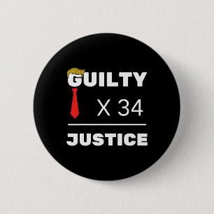 Is Guilty Trump 2024 Election American 6 Cm Round Badge