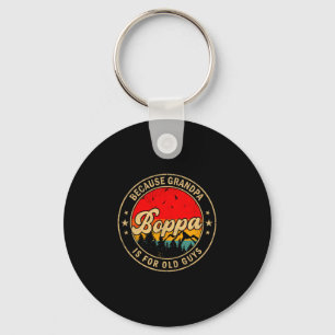 Is Guys Boppa Because Grandpa Old Retro Key Ring