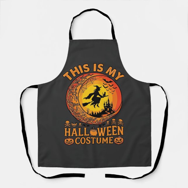 Is Halloween Costume Witch Castle Cauldron Apron (Front)