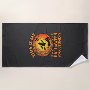 Is Halloween Costume Witch Castle Cauldron Beach Towel