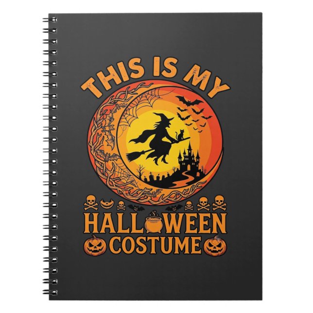 Is Halloween Costume Witch Castle Cauldron Notebook (Front)