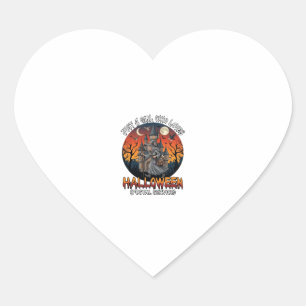 Is Halloween Witch Everybody Make Scene Postal Wor Heart Sticker