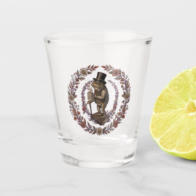 Is He Dead Yet? Shot Glass (Front)