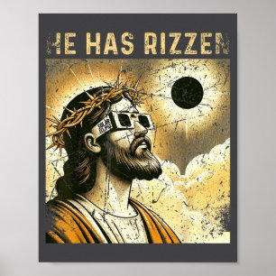 Is He Rizzen Jesus Rizzen Christian Poster