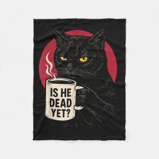 is He Vintage Dead Yet Dark Humour Retro Fleece Blanket