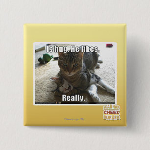 Is hug. He likes. 15 Cm Square Badge