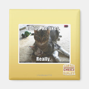 Is hug. He likes. Magnet