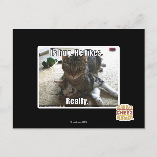 Is hug. He likes. Postcard (Front)