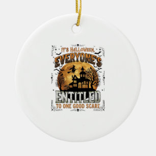 Is Human Costume French Bulldog Pumpkin Halloween_ Ceramic Ornament