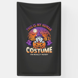 Is Human Costume Husky Pumpkin Halloween Ghosts_1 Banner