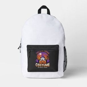 Is Human Costume Husky Pumpkin Halloween Ghosts_1 Printed Backpack