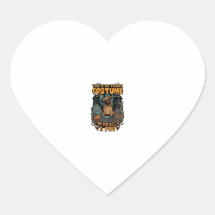 Is Human Costume Pug Halloween Pumpkin Tombstone_1 Heart Sticker