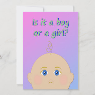 Is It a Boy or Girl - Gender Reveal Party Invite