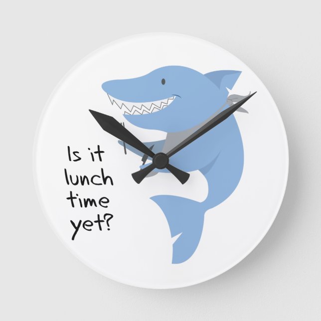 Is It Lunch Time Yet? Round Clock (Front)
