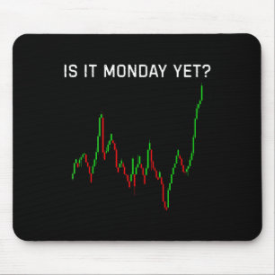 Is It Monday Ye Funny Stock Market Humour Mouse Pad