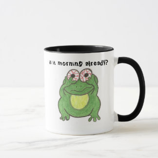 is it morning already? frog mug