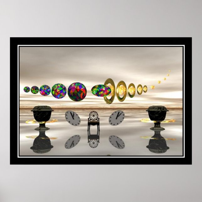 Is It Time Yet? surreal poster Print (Front)