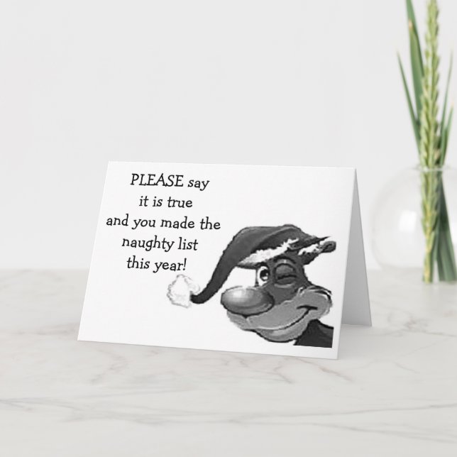 IS IT TRUE YOU MADE THE NAUGHTY LIST (THANKS) HOLIDAY CARD (Front)