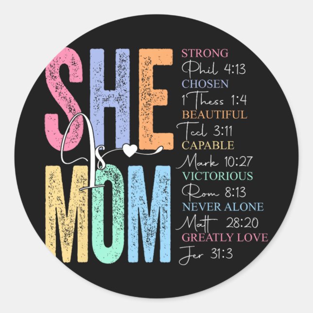 Is Mum Religious Believe Verses Christian Mothers  Classic Round Sticker (Front)