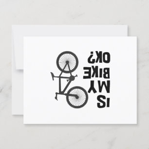 Is My Bike OK Funny Mountain Bike RSVP Card