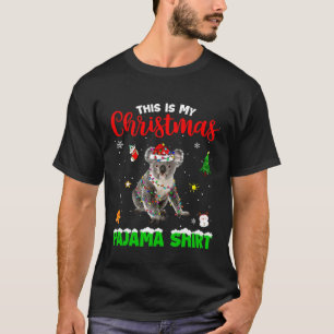 Is My Christmas Pajama Koala Red Plaid T-Shirt