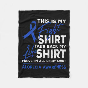 Is My Fight Alopecia Awareness Aa Ribbon Warrior  Fleece Blanket