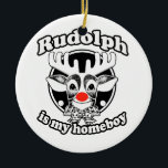 is my Homeboy Ceramic Tree Decoration<br><div class="desc">Shirtuosity.com: Holiday Humour Tees and Holiday Gifts. Find the Funniest Holiday Gifts including tees,  cards,  ornaments,  plates,  coasters,  hoodies,  stickers,  mugs,  buttons,  magnets,  hats,  bags and more from: http://www.Shirtuosity.com</div>