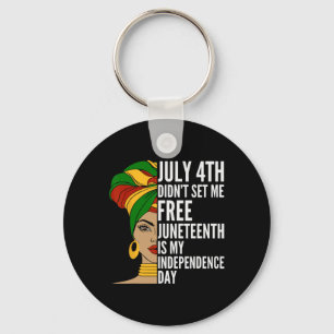 Is My Independence Day 1865 Messy Bun Women 2 Key Ring